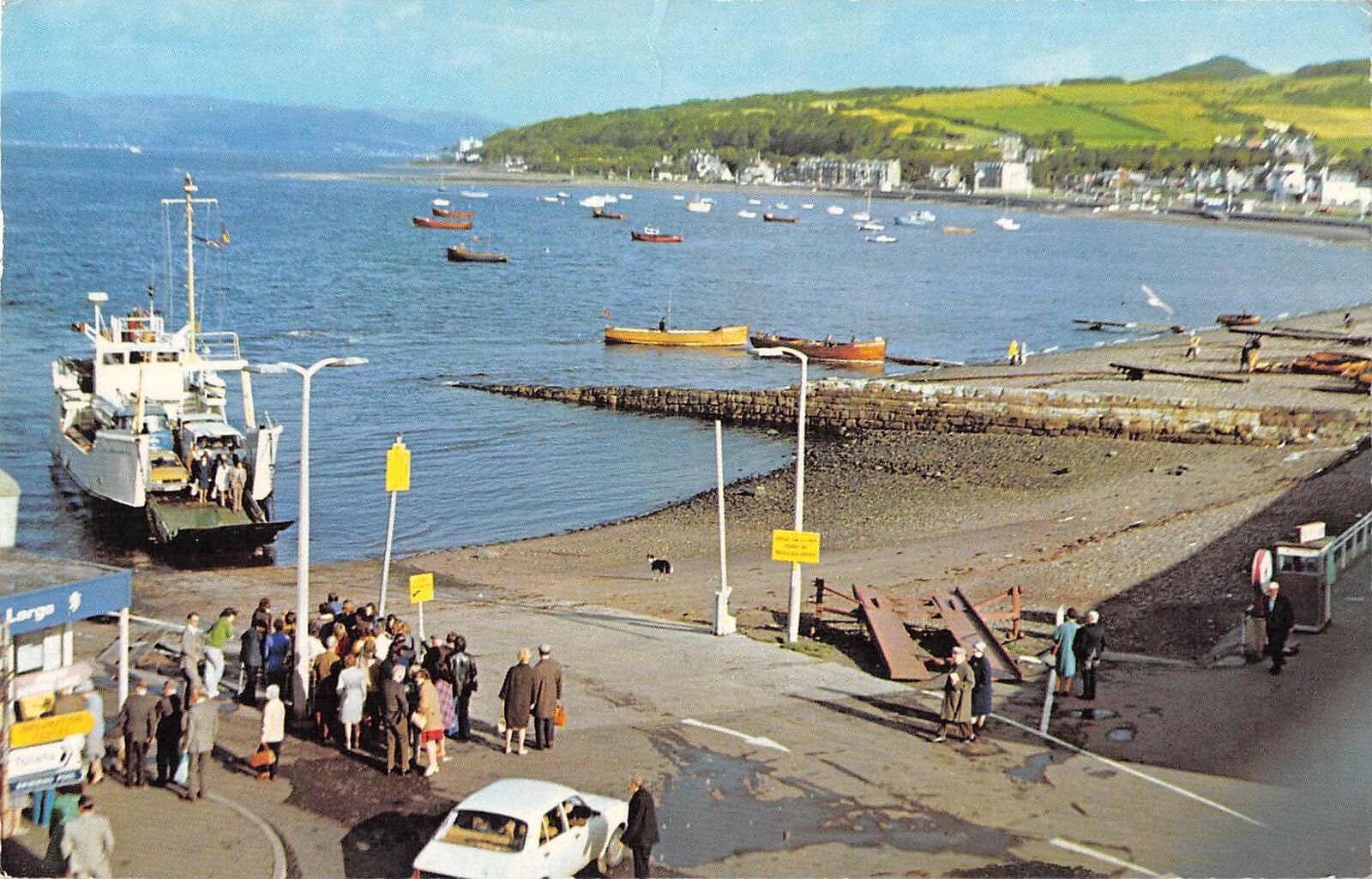 Early ro-ro ferry at Largs slipway 1970s