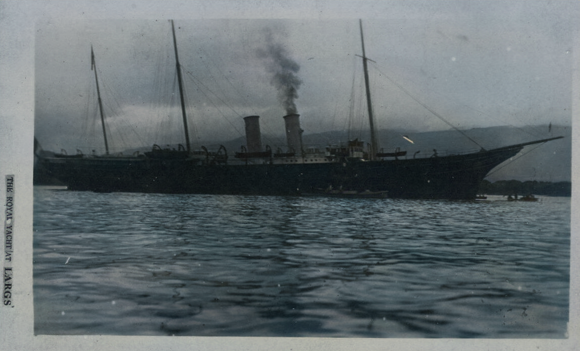 King Edward VIIth's Royal Yacht at Largs 28th February 1914